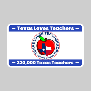 Texas Loves Teachers License Plate